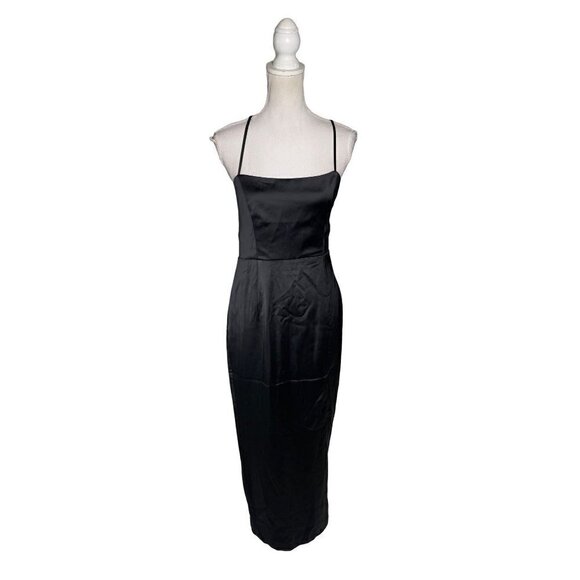 Bardot Hallie Cross Back Midi Dress Black Womens Size Medium - Picture 6 of 13
